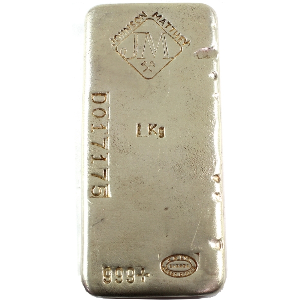 Kilo Johnson Matthey Canada Vintage .999+ Silver Bar, SN: D017175. Mintage of <50! (Tax Exempt)