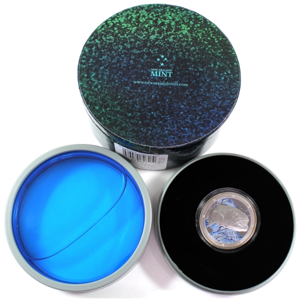 Niue Silver 2015 $2 Great Barracuda 1oz .999 Silver Coin w/ Selective Colour (Tax Exempt)