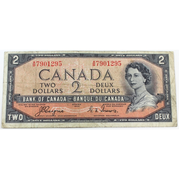 BC-30a 1954 $2 VF Coyne-Towers SN: A/B7901295