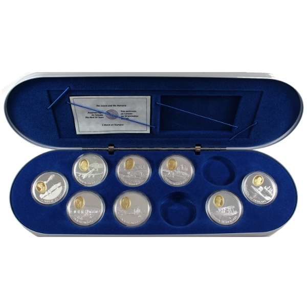 1990-1994 $20 Powered Flight in Canada - The First 50 Years Sterling Silver Set