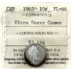 Image 1 : 10-cent 1965 ICCS PL66 Ultra Heavy Cameo