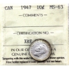 10-cent 1947 ICCS MS63