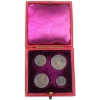 Image 1 : Great Britain Maundy Set 1901 Queen Victoria 4pc Sterling Silver in Original Case