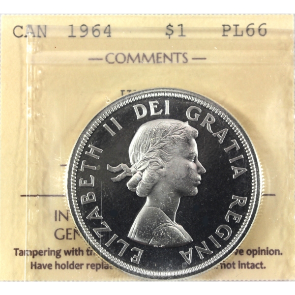 Silver $1 1964 ICCS PL66 Ultra Heavy Cameo