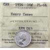 Image 1 : 10-cent 1954 ICCS PL66 Heavy Cameo