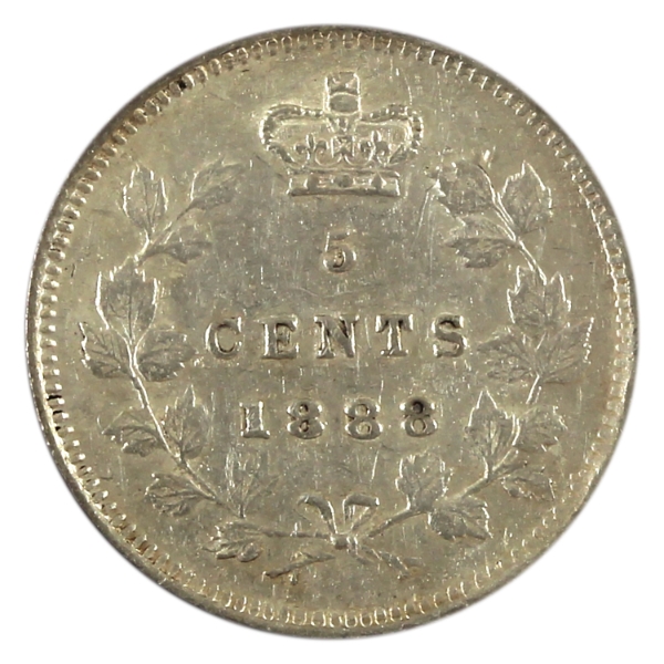 5-cent 1888 EF