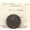 Image 1 : 1-cent 1898H ICCS MS62 RD & BN 