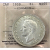 Silver $1 1939 ICCS MS65