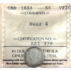 Image 1 : 5-cent 1884 Near 4 ICCS VF20. Almost full white key date coin!