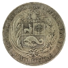 Image 1 : Peru Silver 1880 BF 5 Pesetas B No Dot EF 