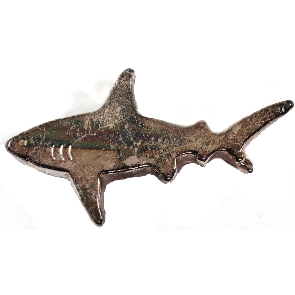 3oz EM Shark .999 Fine Silver Art Bar w/ Rainbow Toning On the Front (Tax Exempt)