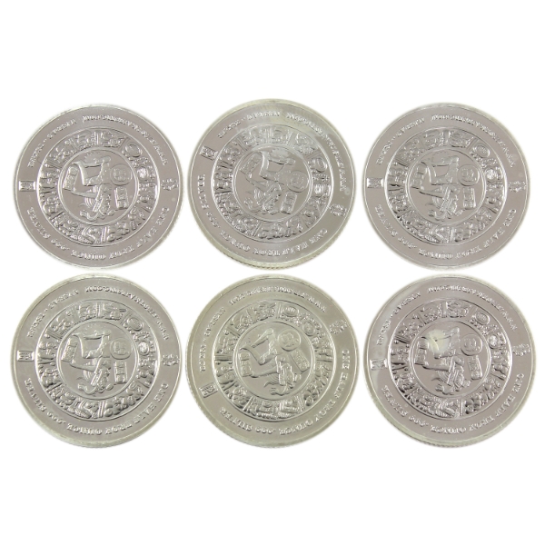 6x 1/2oz First Majestic Mint 2021 Mayan .999 Fine Silver Rounds. 6pcs. (Tax Exempt)
