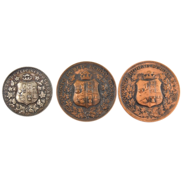 Toronto Public School Board Good Conduct Medallions. 3pcs.