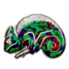 Image 2 : Barbados Silver 2023 $5 Chameleon w/ Thermochromic Enamel Colour (Tax Exempt)