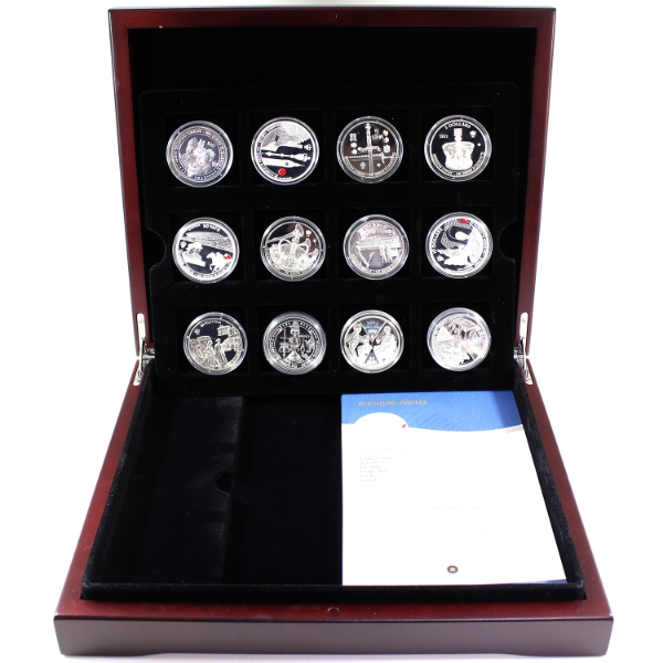 2011-2012 The Official Diamond Jubilee Collection Fine Silver 12 Coin Set