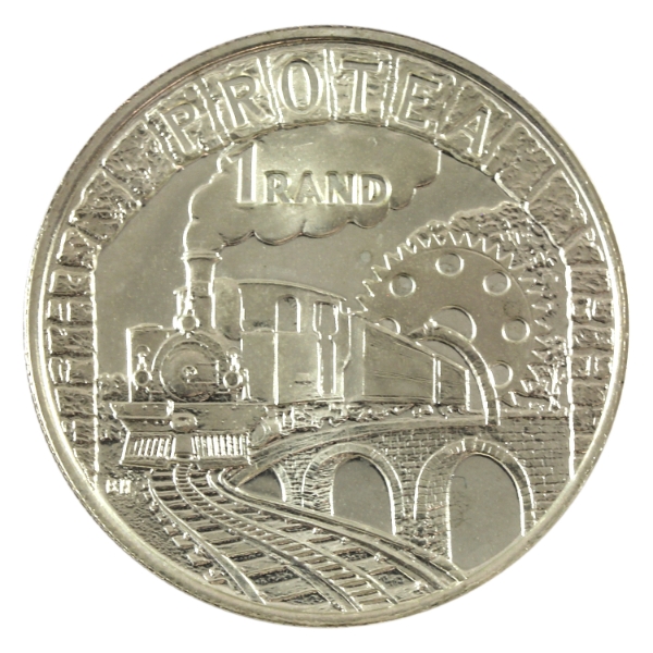 South Africa 1995 1 Rand Railways Centennial 15g-Sterling Silver, 32.7mm