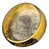 Image 2 : Samoa Silver 2023 $5 The One Ring 3oz .999 Fine Silver Coin w/ Antique Finish & 24K Gold Plating