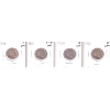 USA 5-cent 1918-1929 Collection in 4-Pocket Sheet Fine to EF. 4pcs. 