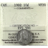 10-cent 1902 ICCS VF20
