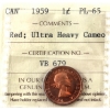 Image 1 : 1-cent 1959 ICCS PL65 Red; UHC