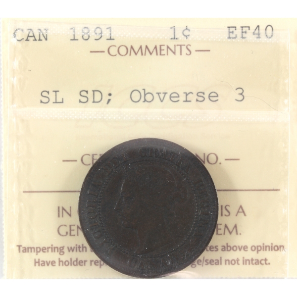 1-cent 1891 SL SD Obverse 3 ICCS EF40