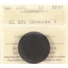 Image 1 : 1-cent 1891 SL SD Obverse 3 ICCS EF40