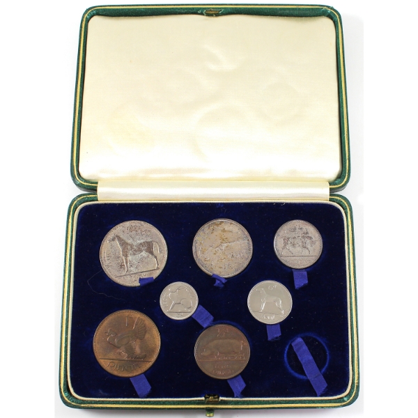 RARE! Ireland Republic: Irish Free State 1928 7-Coin Proof Set in Original Box