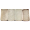 Image 2 : 4x 1oz Vintage JM Johnson Matthey 1949 Blank Back .999 Fine Silver Bars. 4pcs. (Tax Exempt)