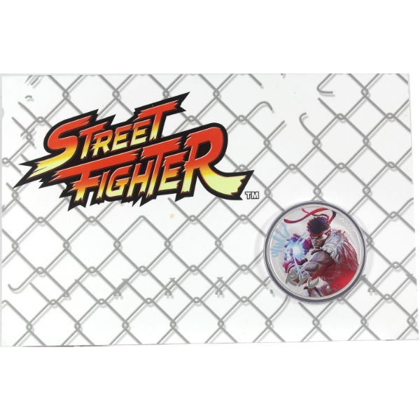 1oz Tuvalu 2022 $1 Street Fighter- Ryu .9999 Fine Silver Coin (Tax Exempt)
