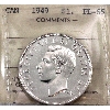 Image 1 : Silver $1 1949 ICCS PL65. Bright Shiny Coin with Mirror-like Finish