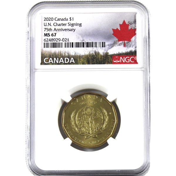 Loon $1 2020 U.N. Charter Signing 75th Ann. NGC MS67