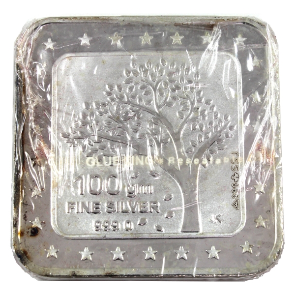 100g Laxmi Ganesh .999 Fine Silver Bar in Case. (Tax Exempt)