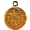 Image 2 : USA 1854 Gold Dollar VF (Mounted)