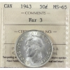 Image 1 : 50-cent 1943 Far 3 ICCS MS65