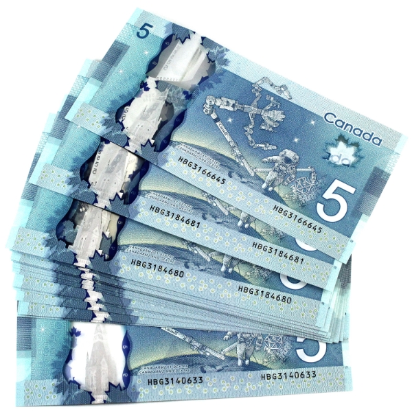 32x BC-69a 2013 $5 Some Consecutive UNC or Better Macklem-Carney HBG Prefix. 32pcs