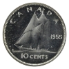 Image 2 : 10-cent 1955 ICCS PL67 Cameo