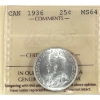 Image 1 : 25-cent 1936 ICCS MS64
