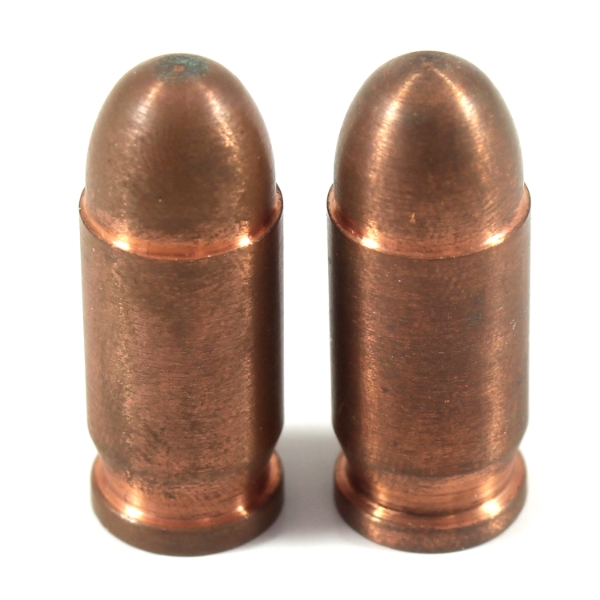 2x 1oz .45 Caliber ACP Bullets .999 Fine Copper. 2pcs