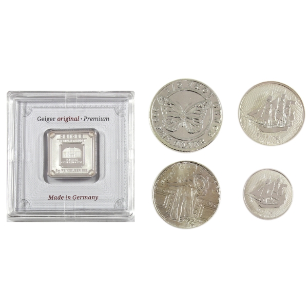 Approx 1oz 8g Lot Total! Mixed .999 Fine Silver Rounds & Bar. 5pcs.