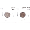 Image 1 : USA Half Dime 1853 Arrows F-VF & 1856 VG-F. 2pcs.