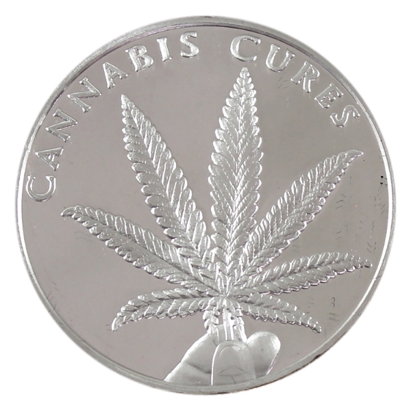 1oz Silver Shield 2016 Cannabis Cures .999 Fine Silver Round w/ COA & Box (Tax Exempt)
