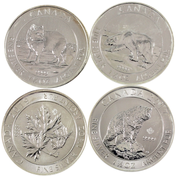 4x 1.5oz 2013-2019 $8 .9999 Fine Silver Coins. 4pcs (Tax Exempt)