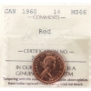 Image 1 : 1-cent 1960 ICCS MS66 Red