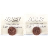 Image 2 : 1-cent 1988 & 1989 ICCS MS66 Red. 2pcs