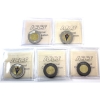 Image 2 : $2 2019 14 Serrations MS65, 2x 2020 Victory; Colour MS63 & 2x 2022 Black Ring MS64 ICCS. 5pcs. 