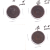 Image 1 : Nova Scotia & New Brunswick 1-cent 1861-1864 VF-EF to EF. 3pcs.
