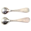 Image 2 : Set of 2 Antique Sterling Silver Salt Spoons. 2pcs.