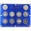 Image 1 : 1935-1975 Canadian Commemorative Silver Dollar Set in Vintage Holder