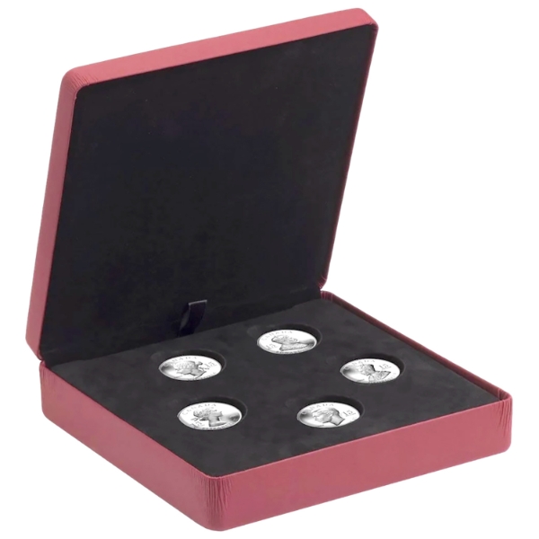 2008-2009 $15 Vignettes of Royalty Sterling Silver 5-Coin Set