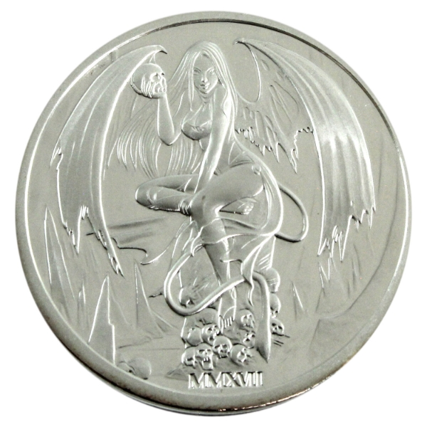 2oz Pheli Mint 2017 Temptation of the Succubus .999 Fine Silver Proof Round (Tax Exempt)
